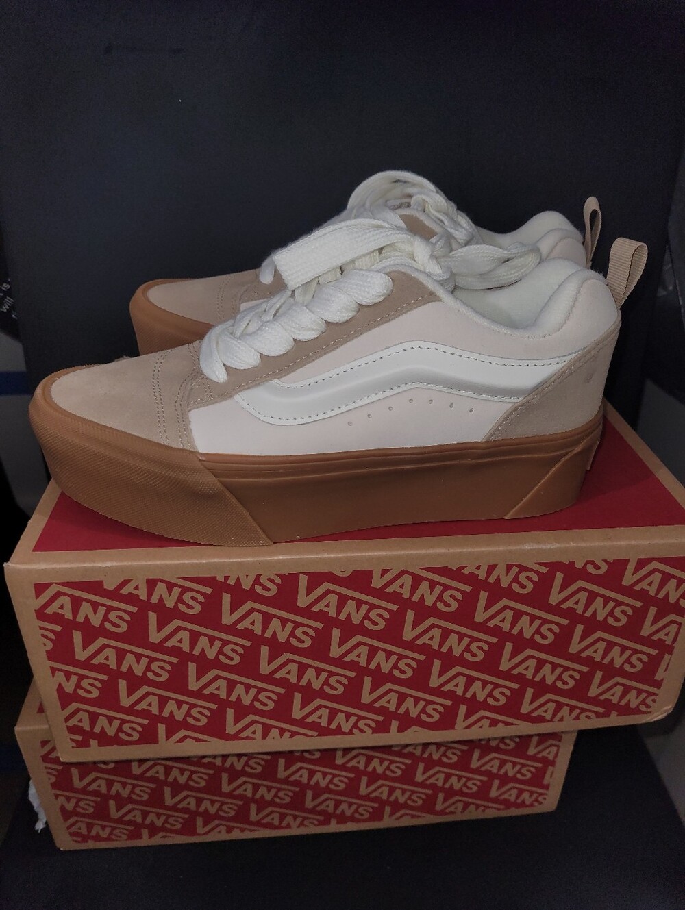 Vans Knu stack Skater turtledove Beige color. Brand new in box
